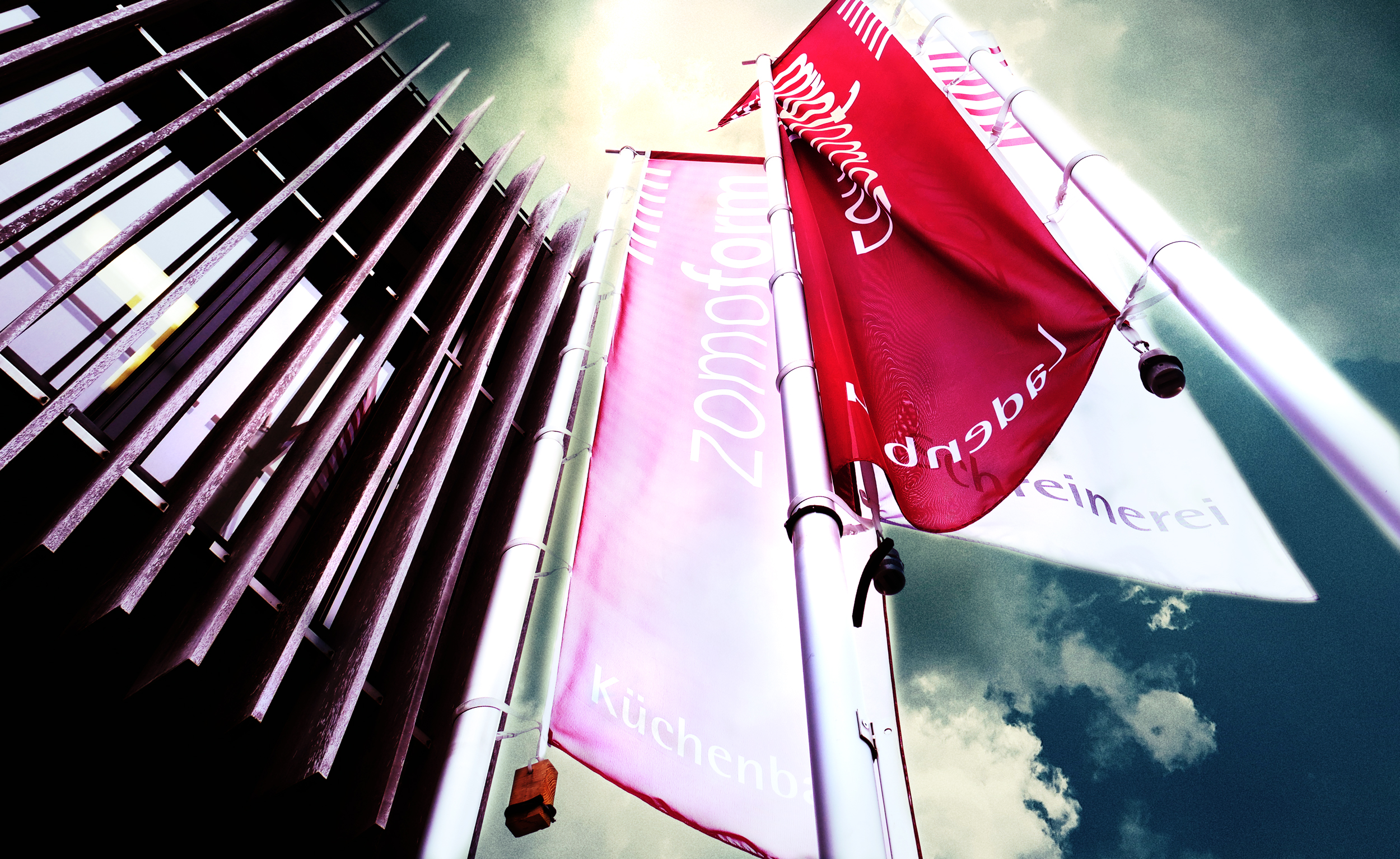 Die zomo-form Flaggen