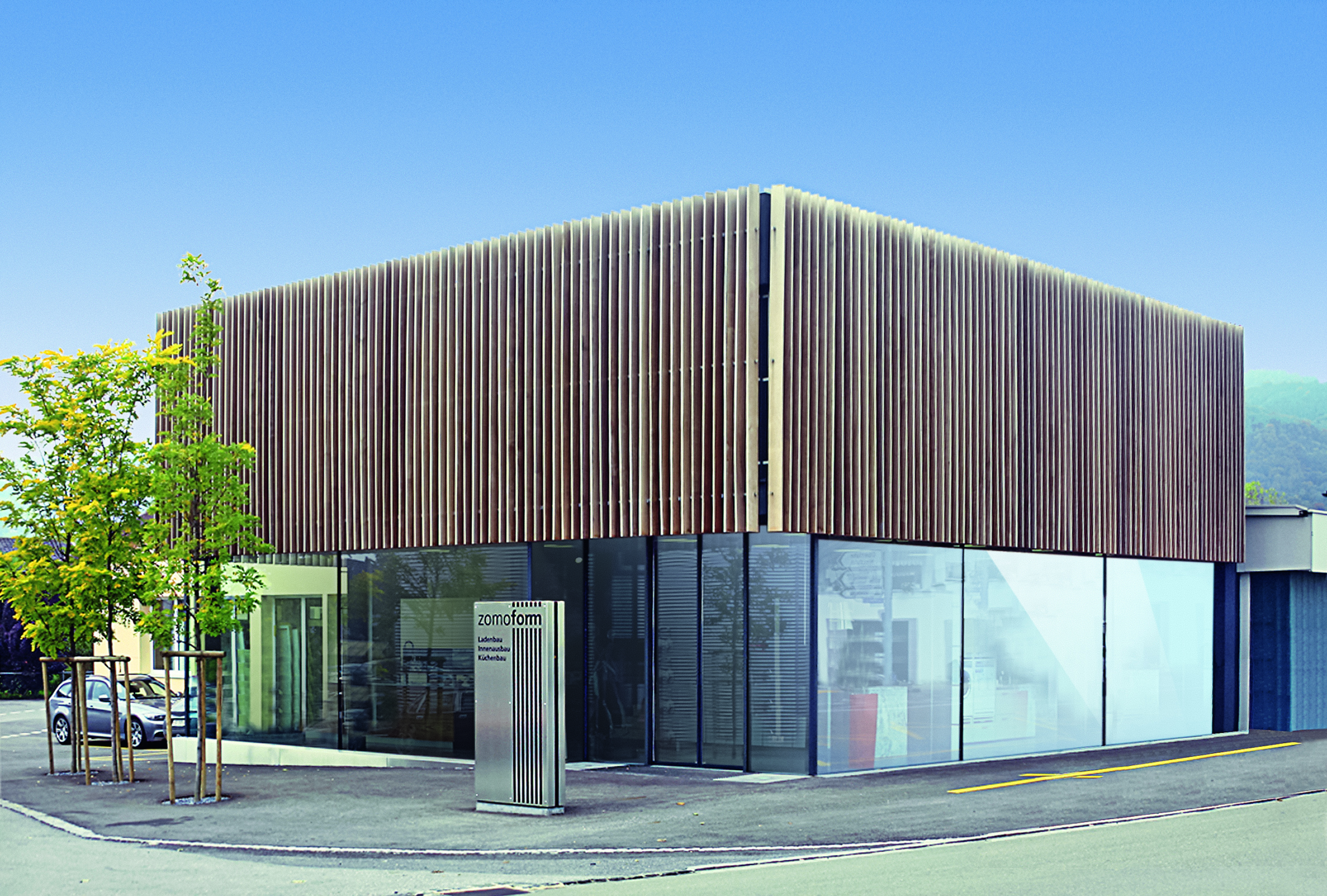zomo-form gebäude von aussen